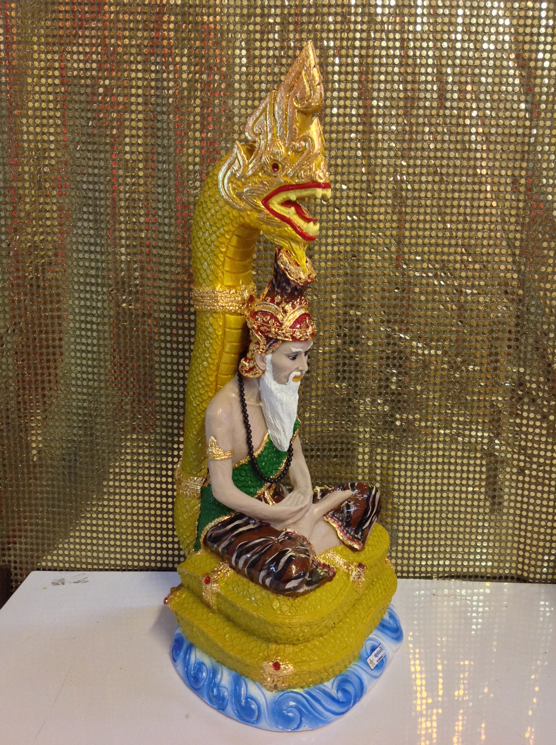ฤาษีพญานาคราช. 1 เศียร. หน้าตัก. 9"