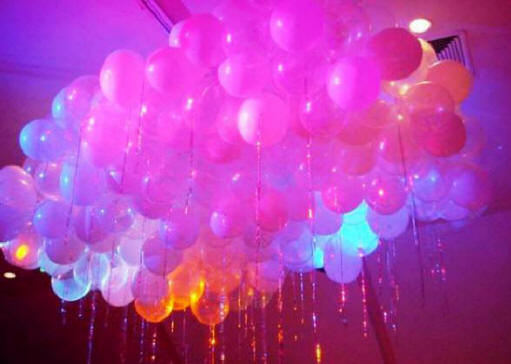 ลูกโป่ง LED สีขาว แพ็ค 5 ชิ้น ไฟสลับสี RGB mode (LED White Balloon - LED RGB Mode)