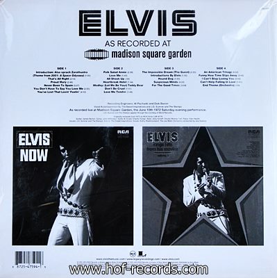 Elvis Presley - As Recorded At Madison Square Garden 2lp NEW