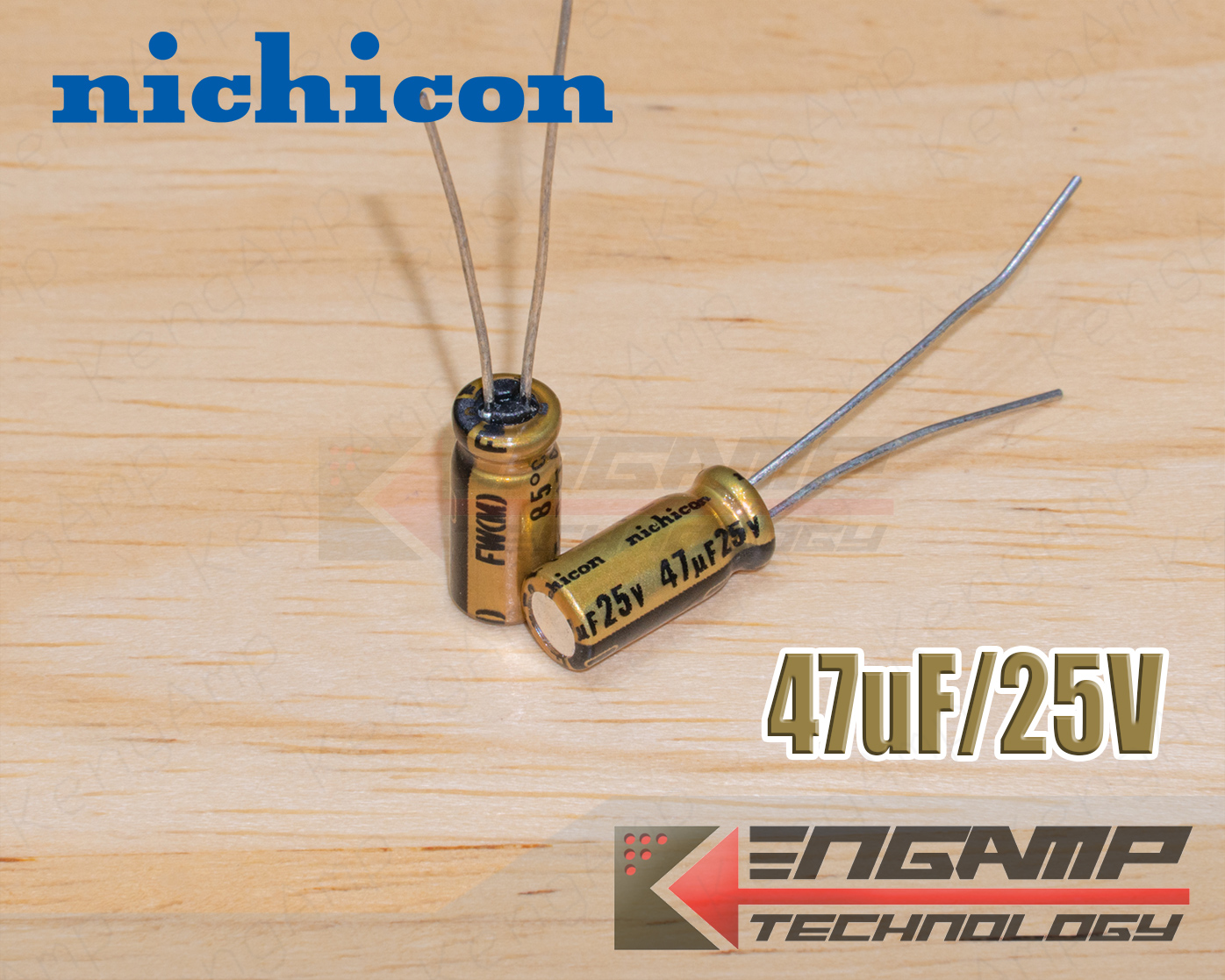 (10ตัว) [E-CAP] 47uF/25V 85 C Nichicon FW(M) 5x12mm P=2mm