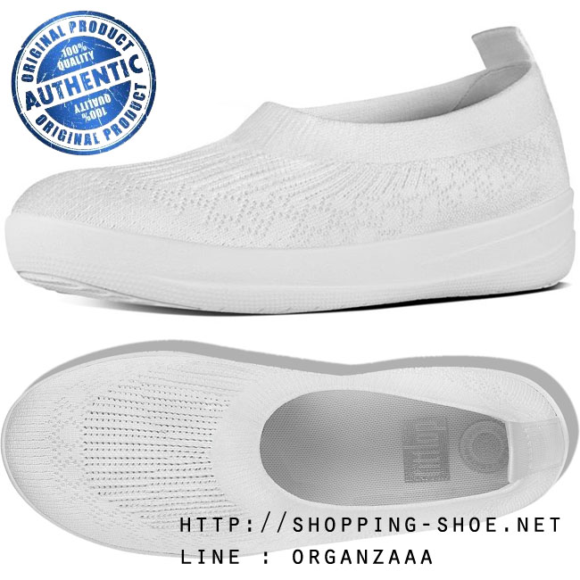 Fitflop Uberknit Slip On Ballet Flat Urban White ของแท้ นำเข้าจาก USA และ UK