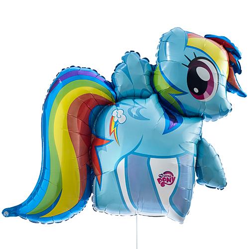 ลูกโป่งฟอลย์ลิตเติ้ลโพนี่ เรนโบว์แดช 28"X27" MY LITTLE PONY RAINBOW DASH (PK) / Item No.TQ-A2646701 แบรนด์ Qualatex