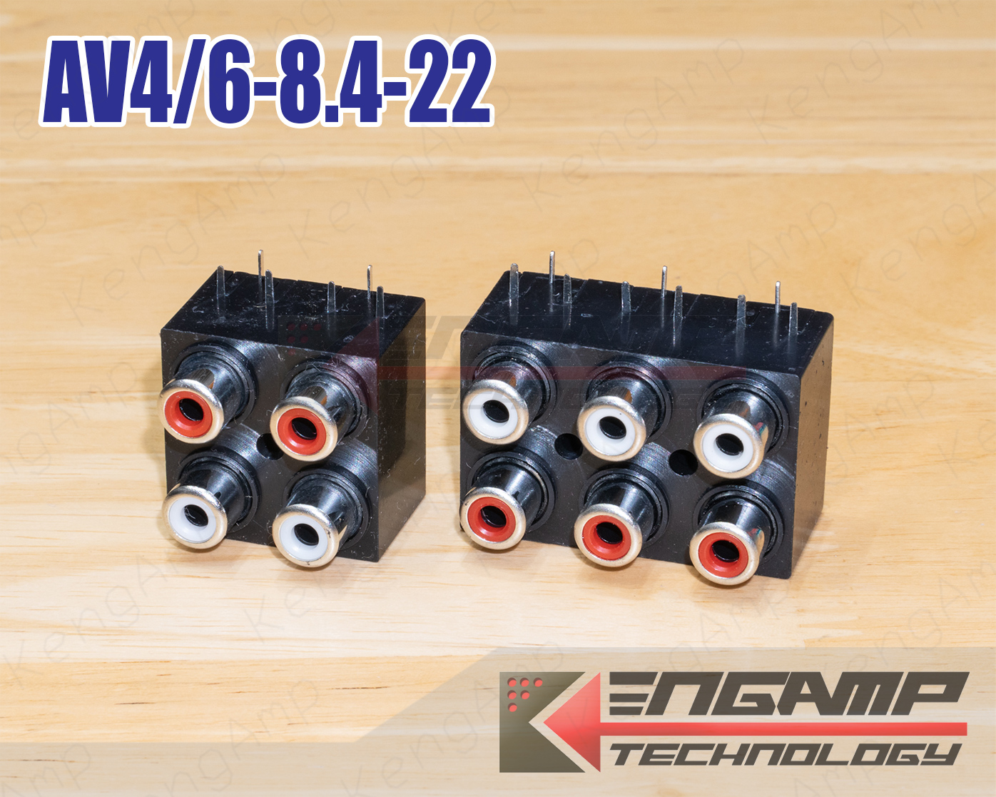 (1ตัว) [PJ] AV4-8.4-22 AV4-8.4-22 สีดำ ปิดหลัง แจ็ค RCA 4P ติดแท่นขาลงปริ้น