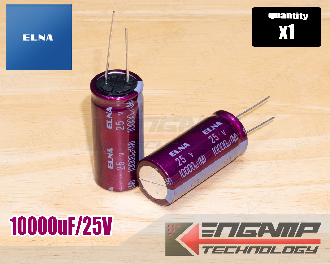 (1ตัว) [E-CAP] 10000uF/25V 85 C ELNA RA3 18x40 P=7.5mm