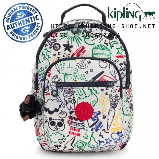 Kipling Seoul Go S - Doodle Play Bl (Belgium)