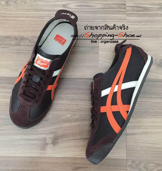 Onitsuka Tiger Mexico 66 - Dark Brown / Orange ของแท้ มีกล่อง ป้ายครบ