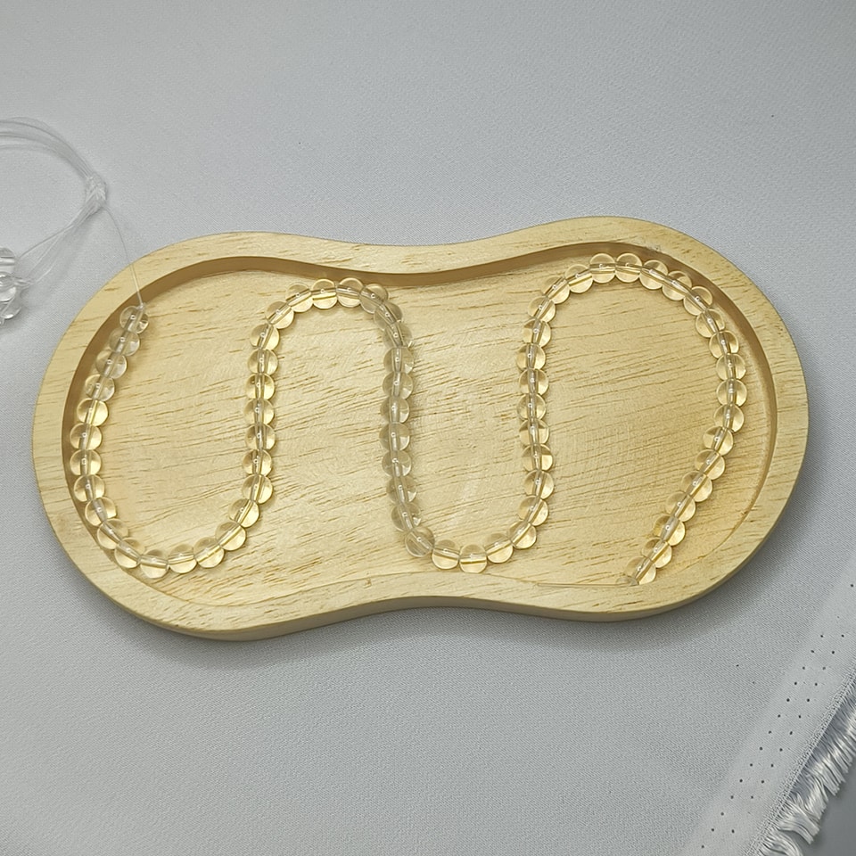 หินควอตซ์ใส หินฟื้นฟูพลัง - เป็นที่ยอมรับ งดงาม พละกำลัง ยาว 37 ซม. - 8 มิล (50 เม็ด)