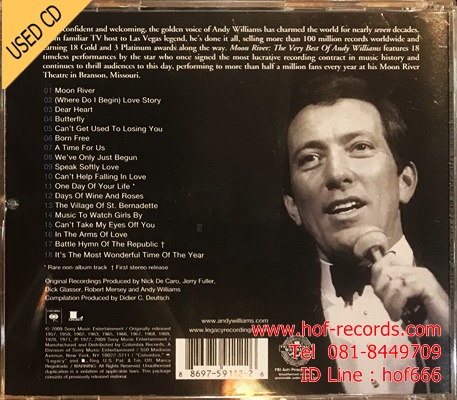 Andy Williams - Moon river : The very best of (U.S. ) Used CD 1 Dise VG++