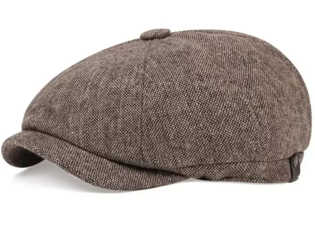 หมวกวินเทจ อังกฤษ หมวกแก๊ป ฝ้ายคอตตอน ลินิน ลายเล็ก (ดำ เทา น้ำตาล ครีม เทาอ่อน ) ฟรีไซส์ 56-58ซม