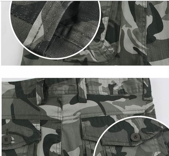 กางเกงขาเดฟ สลิมฟิต แฟชั่นลายพราง สีเทา *No.29-30