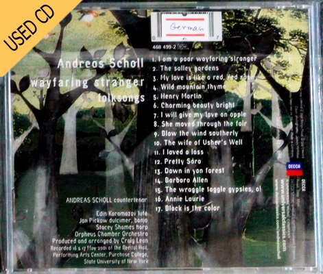 Used CD Andreas Scholl - Wayfaring Stranger Folksongs