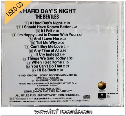 The Beatles - A Heard Day 's Night (JAPAN) Used Cd VG++