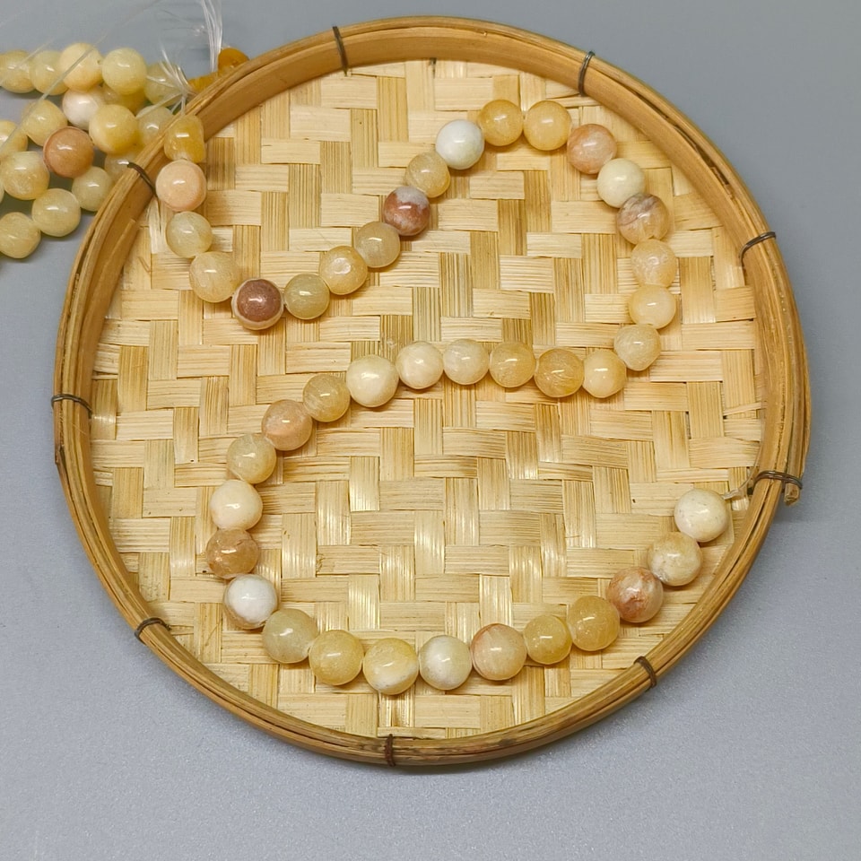 หินซิทริน(Citrine) หินของพ่อค้า 10 มิล (42เม็ด/เส้น) 250฿