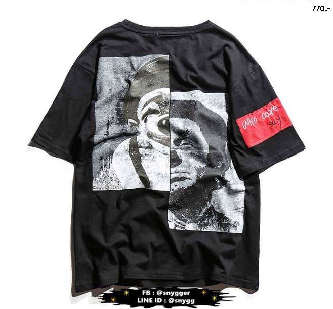 เสื้อยืด American street (สีดำ) สีดำ