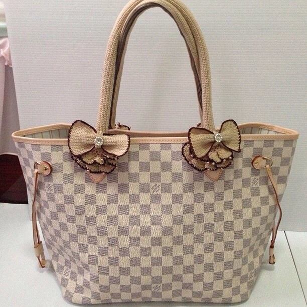 ไหมถักหุ้มหูกระเป๋า LV neverfull