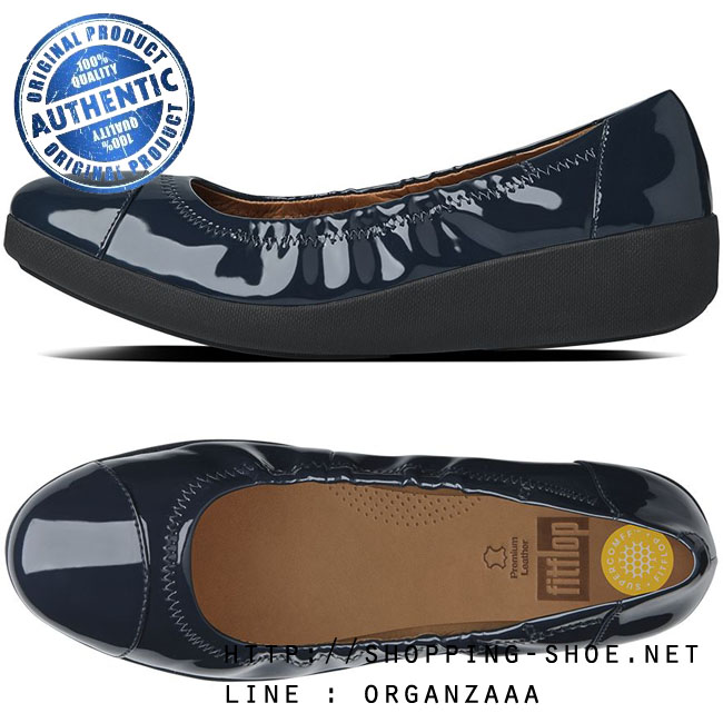 Fitflop F-Pop Ballerina Patent Supernavy ของแท้ นำเข้าจาก USA และ UK