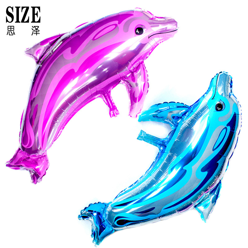 Dolphin Medium Shape Balloon - ลายปลาโลมา ขนาดกลาง / Item No. TL-B002