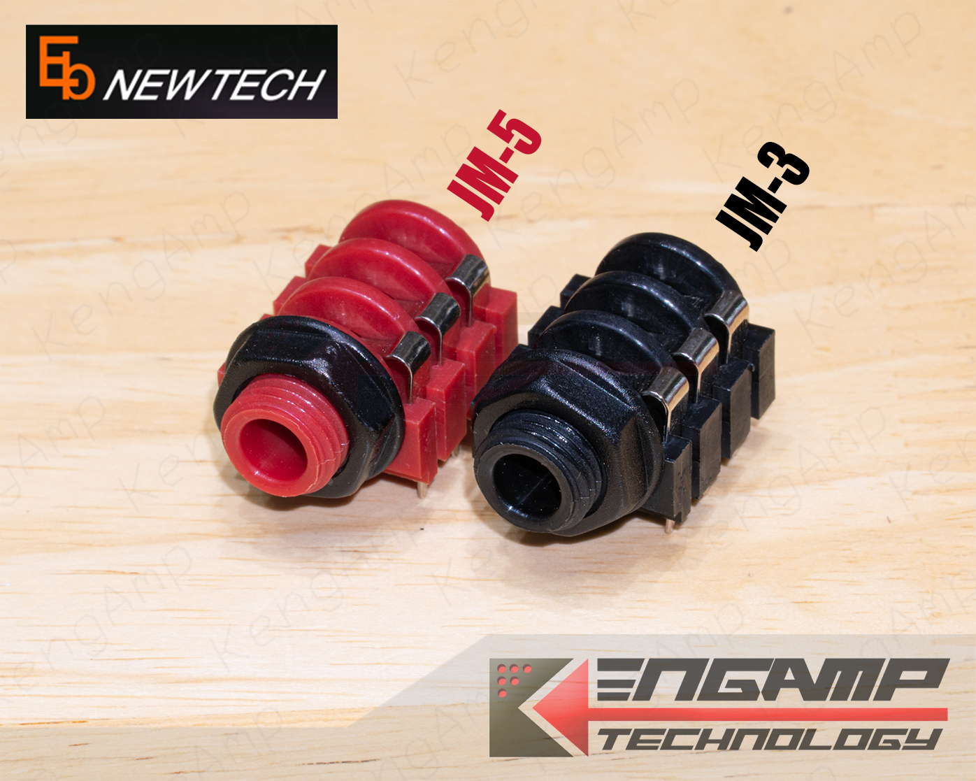 (มีตัวเลือก) [PJ] JM-3 สีดำ หรือ JM-5 สีแดง EBnewtech แจ็คโฟนสเตอร์ 1/4" 6ขาลงปริ้นส์
