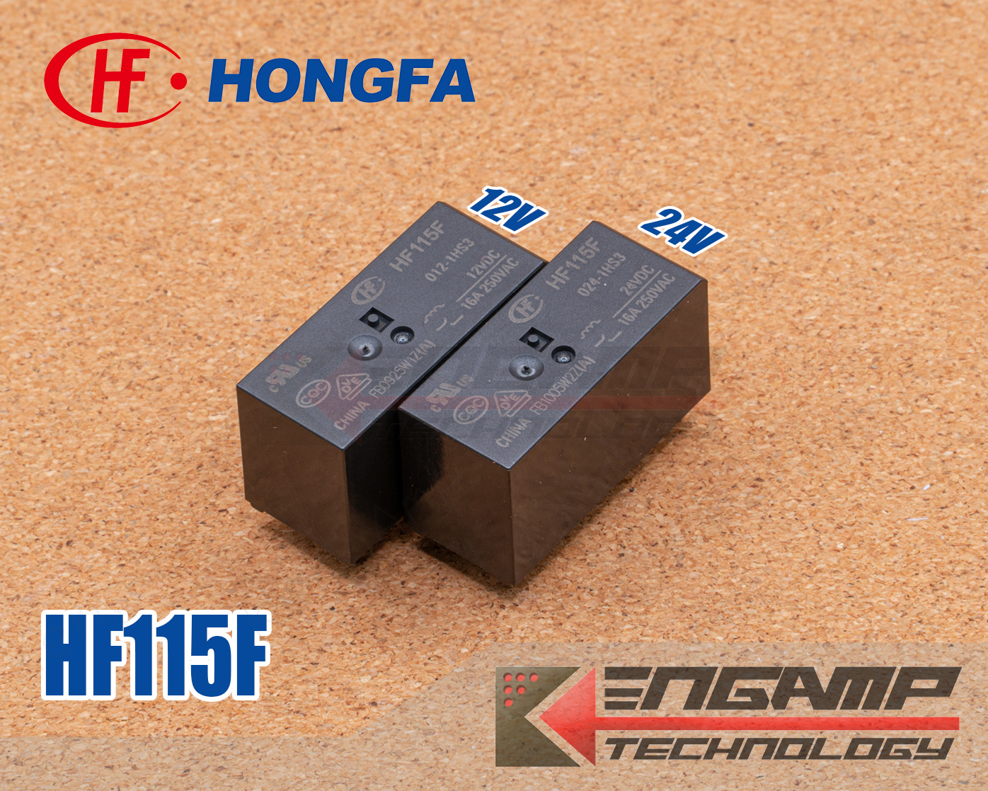 (มีตัวเลือก) [RLY] Relay HONGFA HF115F-012/024-1HS3 6ขา 1Contact