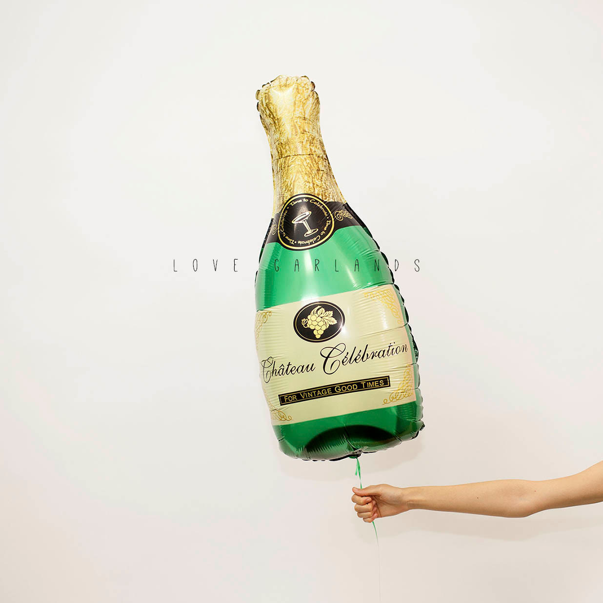 ลูกโป่งฟอยล์รูปขวดแชมเปญ ไซส์ 96*50 cm. - A Bottle of Champagne Shape Foil Balloon / TL-D071