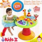 Around we go รุ่น Zippity Zoo 3-in-1 โต๊ะกิจกรรมพร้อมเก้าอี้หัดเดิน รุ่นใหม่ล่าสุด ปี 2015 by Bright Starts