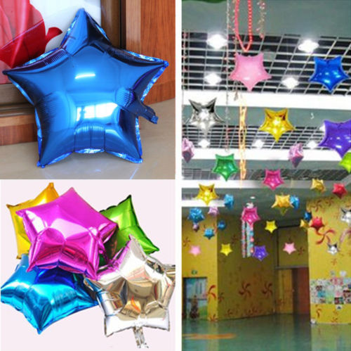ลูกโป่งฟลอย์รูปดาว สีฟ้าไซส์ 32 นิ้ว - Star Shape 32" Foil Balloon Blue Color / TL-G048