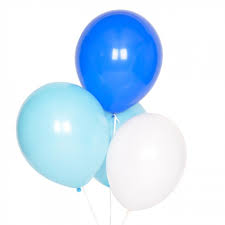 ลูกโป่งกลม สีน้ำเงิน ไซส์ 10 นิ้ว แพ็คละ 10 ใบ (Round Balloons Size 10" - Standard Deep Blue Color)