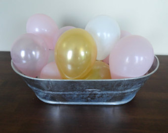ลูกโป่งกลม เนื้อเมททัลลิก สีทอง ไซส์ 6 นิ้ว แพ็คละ 10 ใบ (Round Metallic Gold color Balloon Size 6')