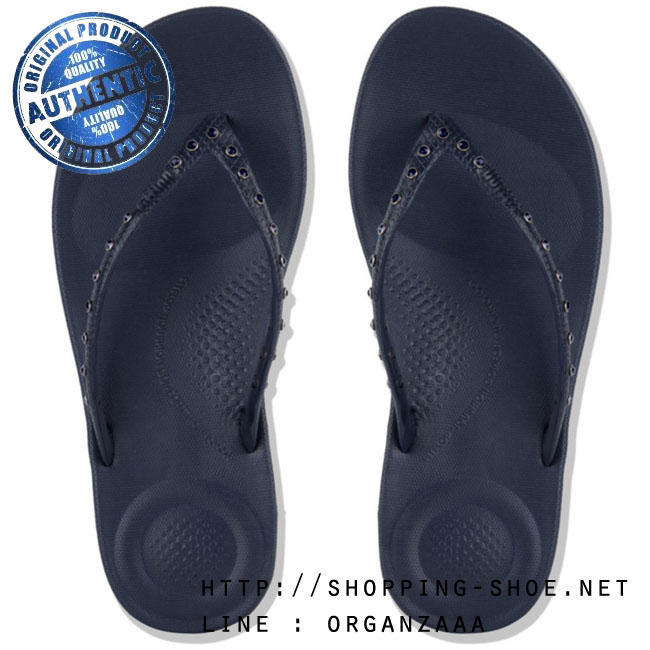 Fitflop Iqushion Super Ergonomic Flip Flop Crystal Midnight Navy ของแท้ นำเข้าจาก USA และ UK