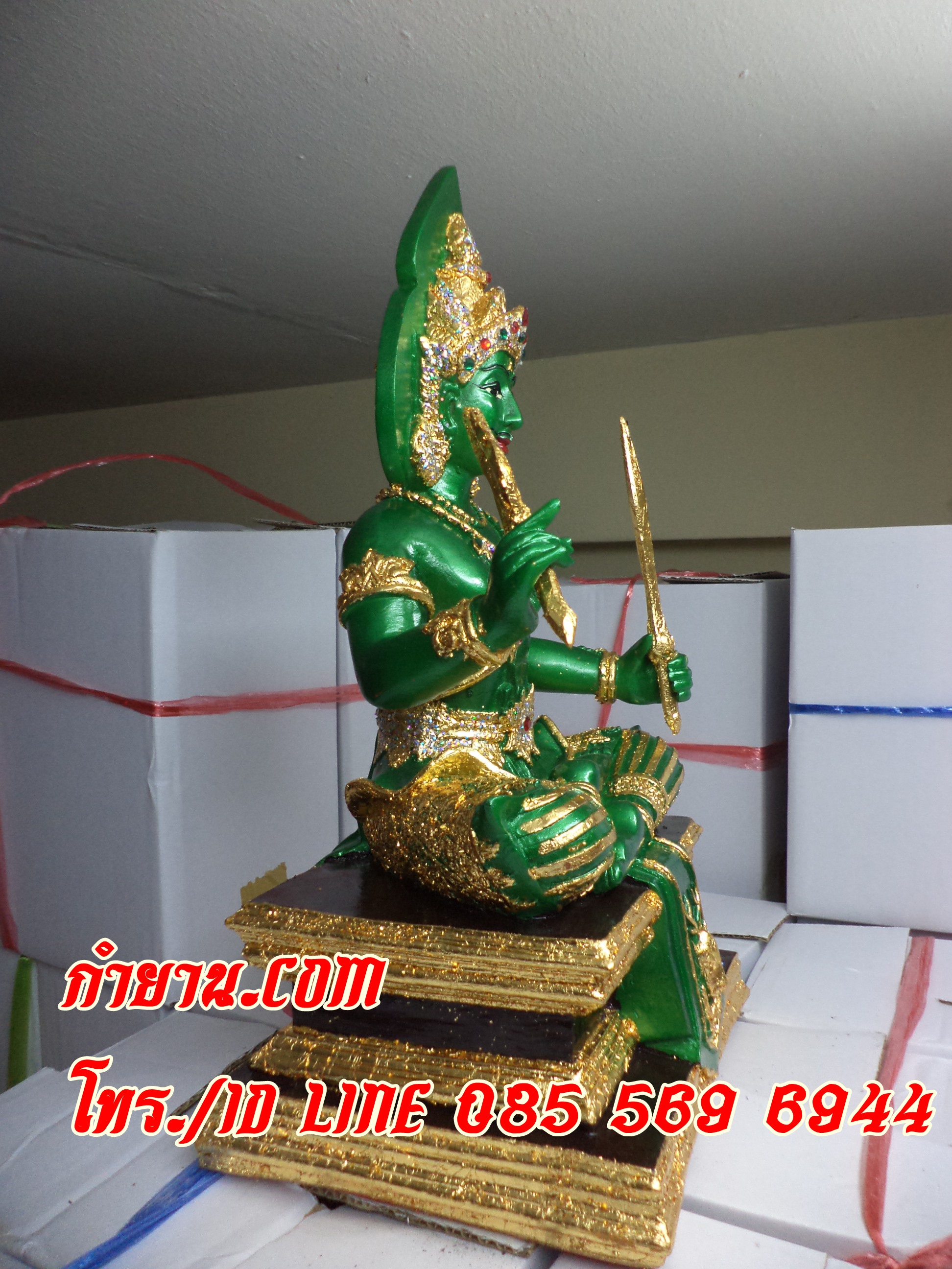 พระอินทร์นั่งแท่น 9" สวย