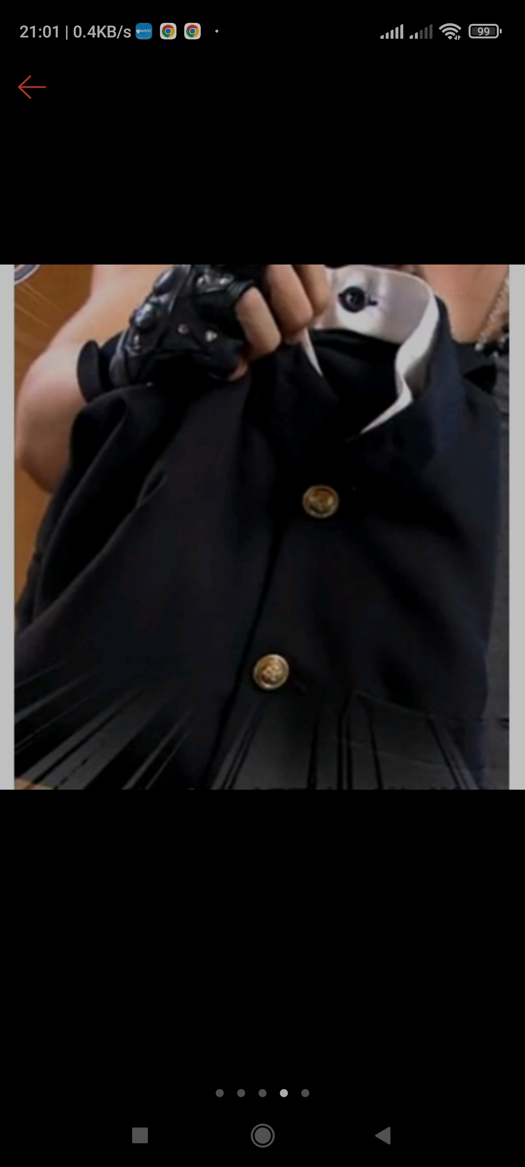 เสื้อสูทนร ญี่ปุ่น คอจีน คอสเพลย์ กระดุมเงินหรือทอง แต่งคอขาว Size No.35 37 39 41-43 45 47 ดำ