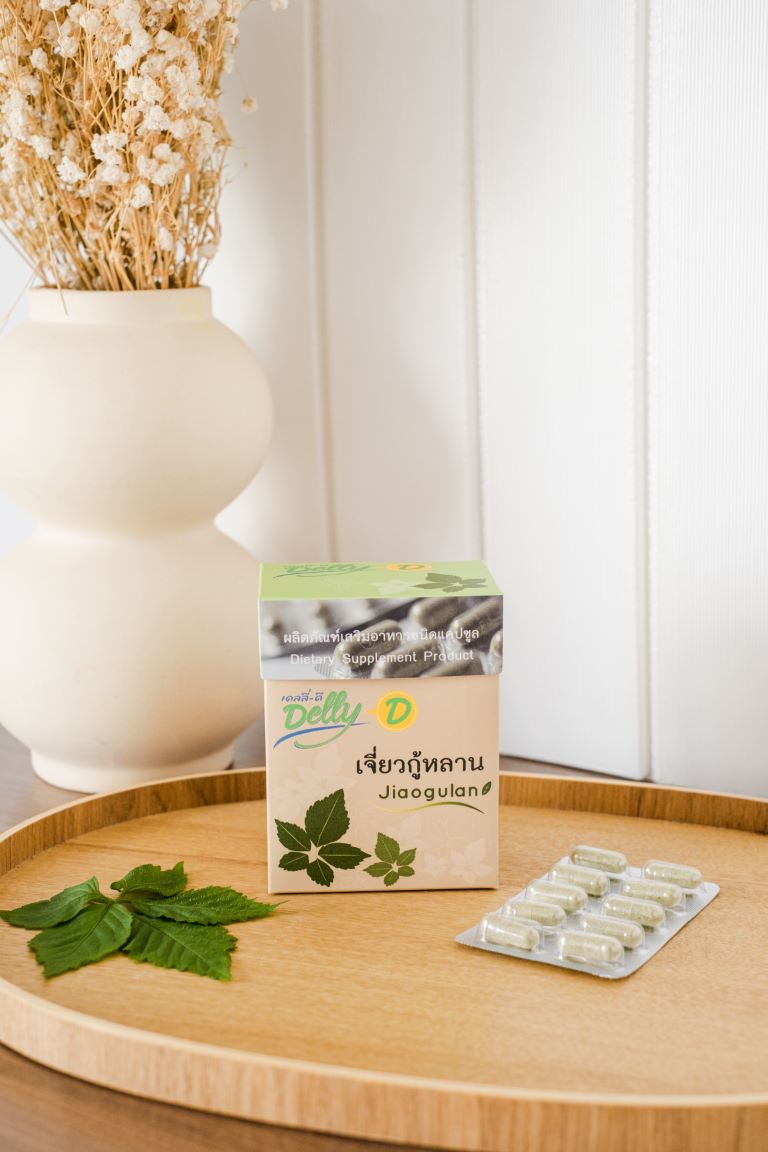 ผลิตภัณฑ์เสริมอาหาร เจียวกู่หลาน ชนิดแคปซูล บรรจุแผง