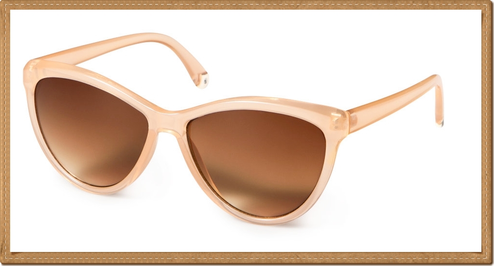 H&M - แว่นกันแดดกรอบสีโอลด์โรส เลนส์สีน้ำตาล