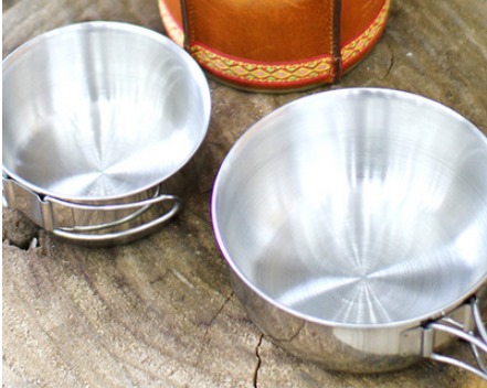 หม้อแคมปิ้ง หม้อสนาม มีด้ามสเตนเลส304 จัดเก็บได้ เบา พกพาง่าย outdoor เดินป่า