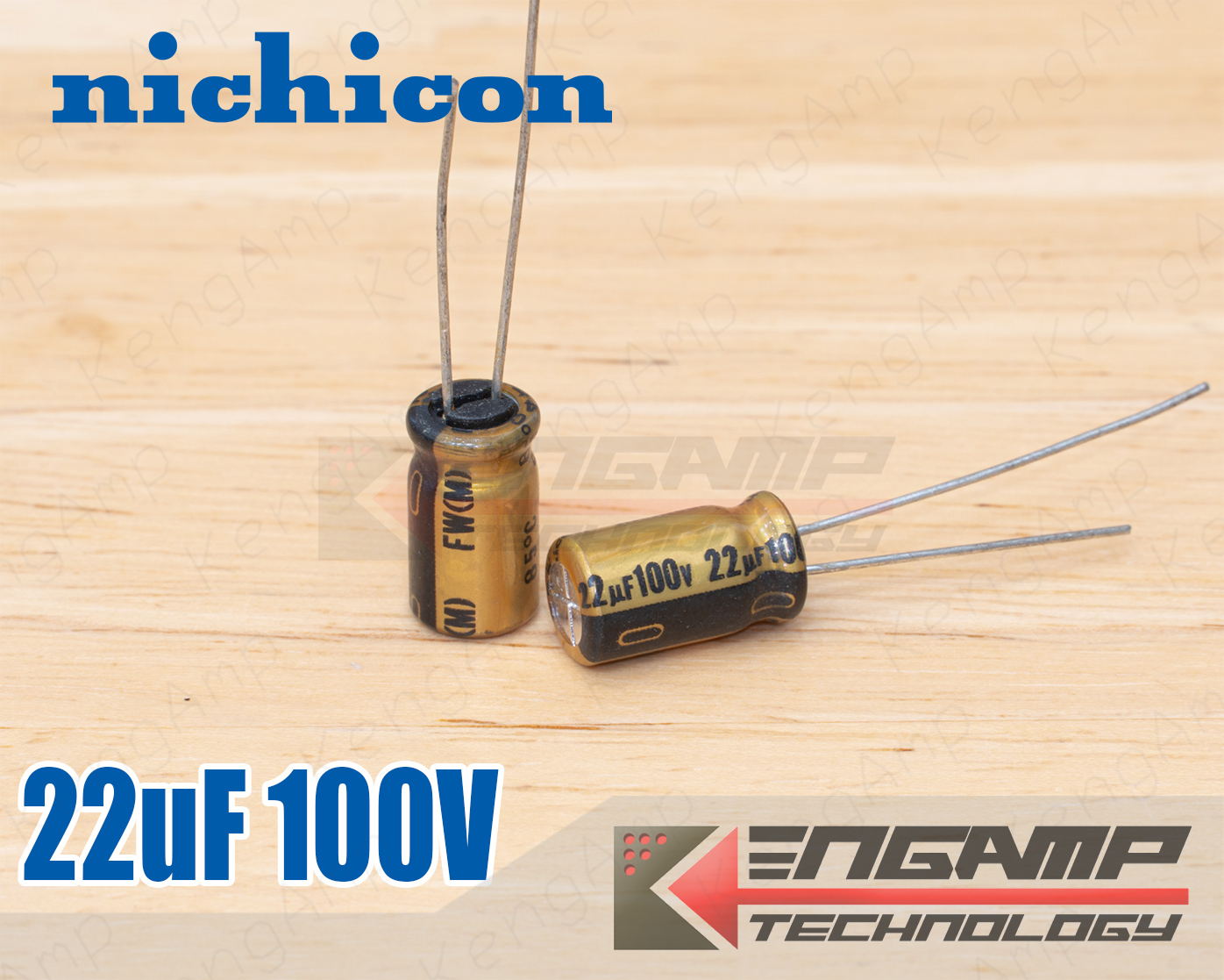 (10ตัว) [E-CAP] 22uF/100V 85ºC Nichicon FWM) 6x11mm P=5mm