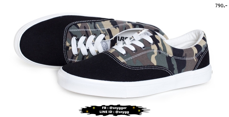 Camo shoes ใส่ได้กับทุกสไตล์ สีดำ