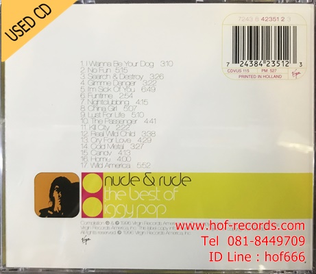 Iggy Pop - The Best of Iggy Pop (๋ US ) Used CD 1 CD VG++