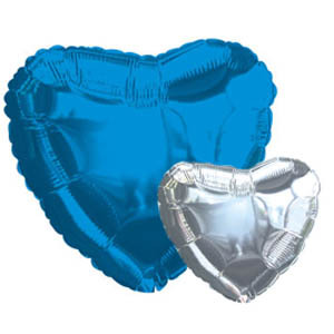 ลูกโป่งฟลอย์รูปหัวใจ สีฟ้า ไซส์ใหญ่ 32 นิ้ว - Heart Shape Balloon Blue Color / Item no.TL-G012