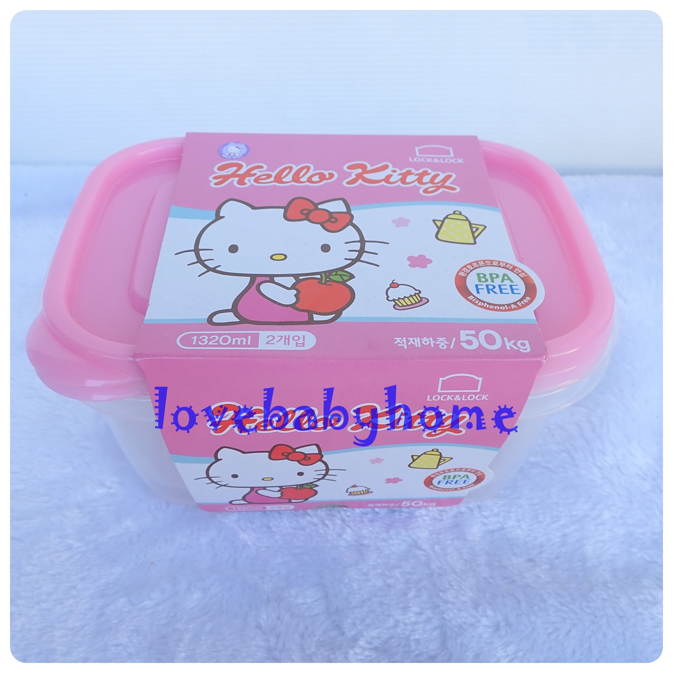 กล่องถนอมอาหาร Lock&Lock ลายคิตตี้ ขนาด 1320 ml