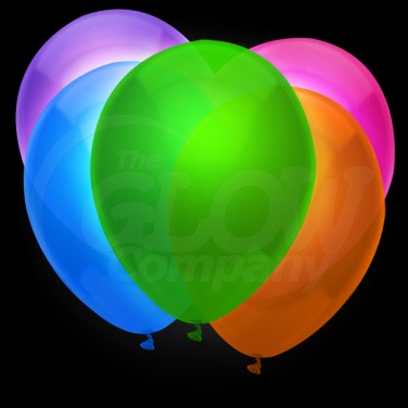 ลูกโป่งกลม คละสีนีออน สะท้อนแสง ไซส์ 10 นิ้ว แพ็คละ 10 ใบ (Latex Balloons 10"- Mixed Neon Color )