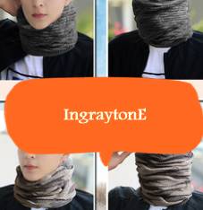 หมวกคลุมกันหนาว ไหมพรมพันคอ หมวกไหมพรม2ด้าน ลายพราง2ด้าน สี ดำ เทา น้ำเงิน แดง ครีม