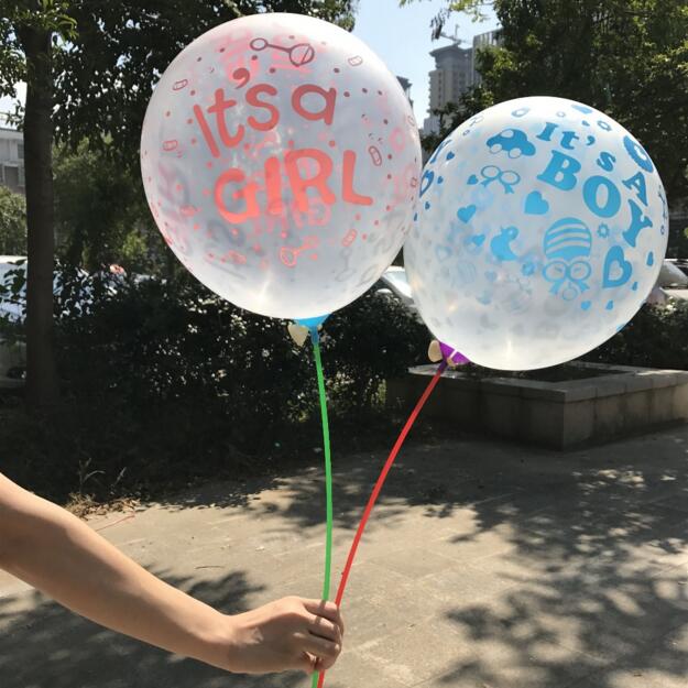 ลูกโป่งกลมใสพิมพ์ลาย It's A Boy สีฟ้า แพ็คละ 10 ใบ(Round Balloons 12" - Clear Printing It's A Boy Blue color)