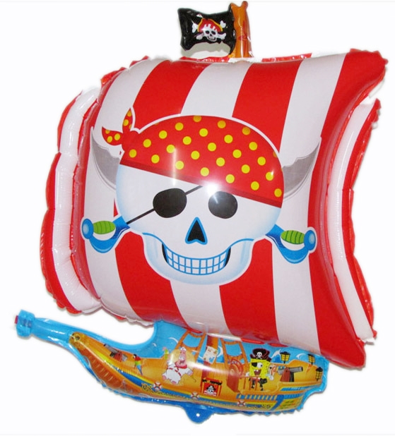 ลูกโป่งฟลอย์ เรือโจรสลัด - Pirate ship Foil Balloon / Item No.TL-A109