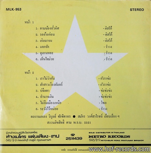 ภูมินทร์ อินทพันธ์ - ตามหาน้องทั่วทิศ ปก VG++ แผ่น NM