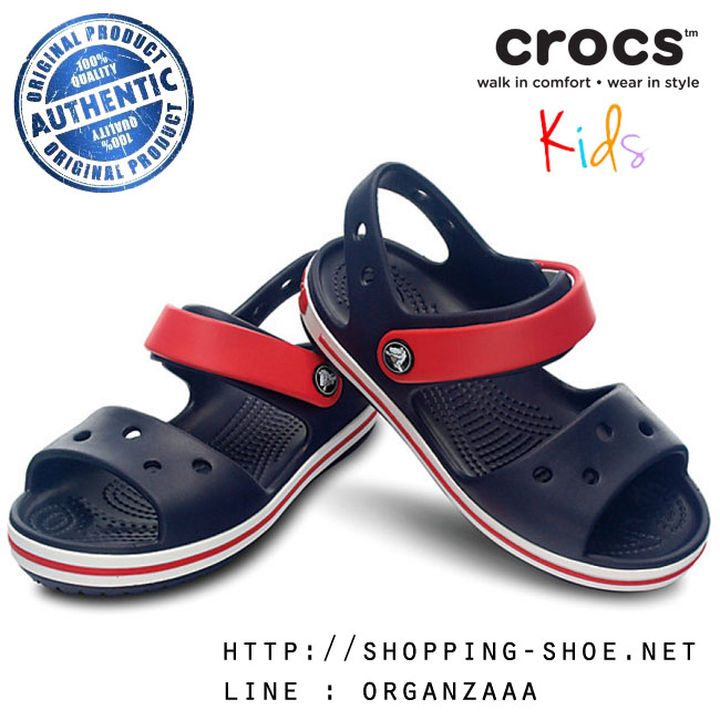 Crocband Sandal Kids - Navy/Red ของแท้ Outlet ไทยและอเมริกา