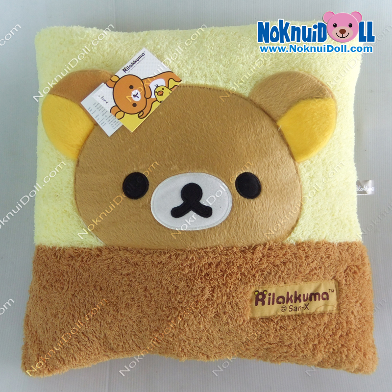 หมอนอิง รีแลคคูมะ-สีน้ำตาล สี่เหลี่ยมจัตุรัส 15นิ้ว