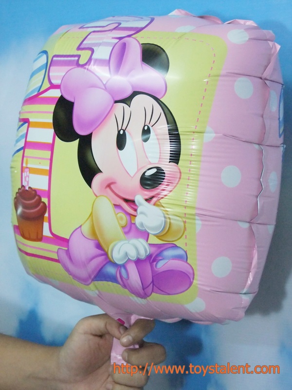 ลูกโป่งฟลอย์ทรงสี่เหลี่ยม Baby Minnie Mouse คัพเค้ก - Baby Minnie Mouse Cupcake Square Shape Foil Balloon/ Item No. TL-D049