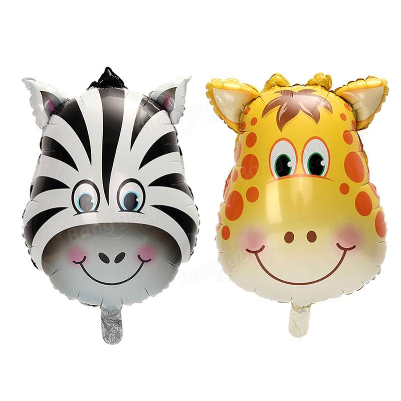 ลูกโป่งฟลอย์ หน้าม้าลาย - Zebra Face Foil Balloon / Item No. TL-B047