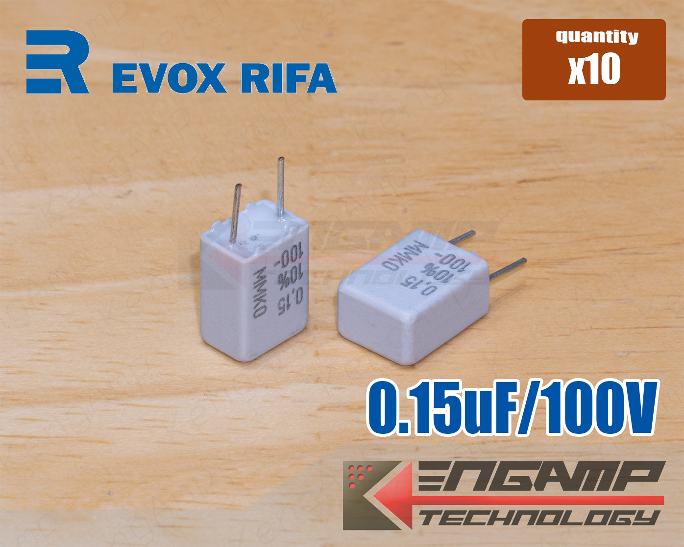 (10ตัว) [F-CAP] 0.15uF/100V EVOX MMK5 10% 4.8x7.2 H10mm P=5mm