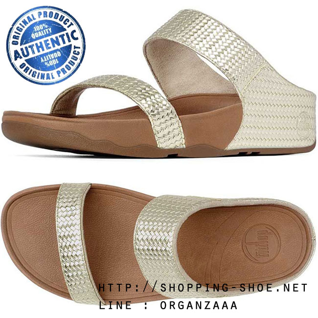 Fitflop Lulu Weave Slide Pale Gold ของแท้ นำเข้าจาก USA และ UK